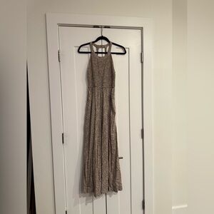 Jessica Simpson Black and Cream Cheetah Print Jumpsuit